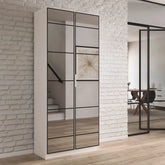 Ashworth Alpine White 2 Door Mirrored Hall Cupboard - Pendle Village Furniture
